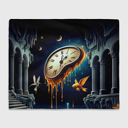 Плед Течение времени - сюрреализм