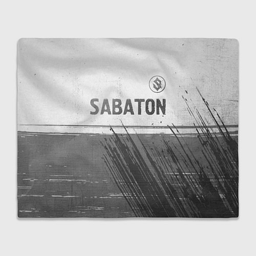 Плед Sabaton - white gradient посередине / 3D-Велсофт – фото 1