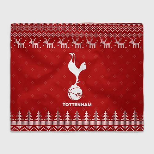 Плед Новогодний Tottenham с оленями / 3D-Велсофт – фото 1