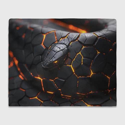 Плед Металлическая неоновая змея / 3D-Велсофт – фото 1