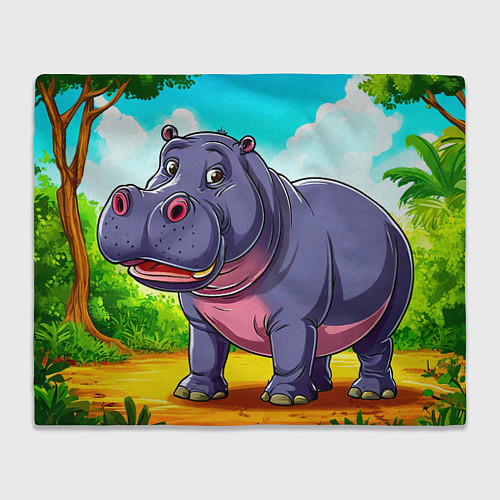 Плед Бегемотик / 3D-Велсофт – фото 1