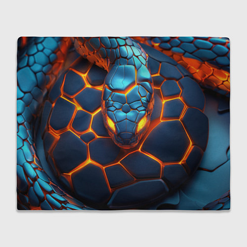 Плед Cyber neon snake / 3D-Велсофт – фото 1
