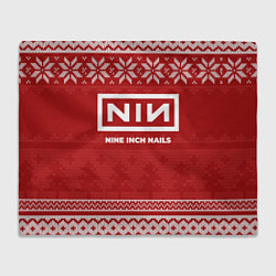 Плед флисовый Новогодний Nine Inch Nails, цвет: 3D-велсофт