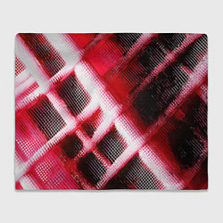 Плед Красная сеть на чёрном фоне