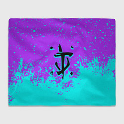 Плед Doom краски неон лого