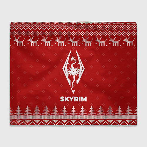Плед Новогодний Skyrim с оленями / 3D-Велсофт – фото 1