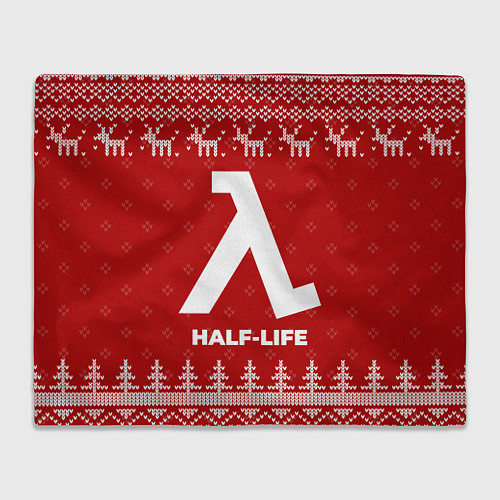 Плед Новогодний Half-Life с оленями / 3D-Велсофт – фото 1