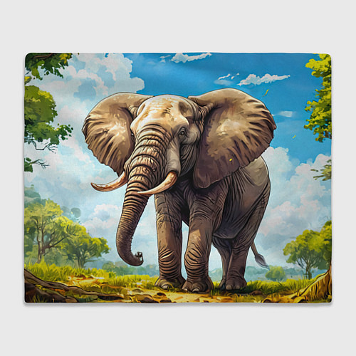 Плед Огромный слон / 3D-Велсофт – фото 1