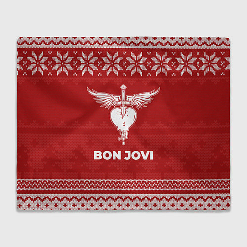 Плед Новогодний Bon Jovi / 3D-Велсофт – фото 1