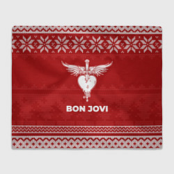 Плед флисовый Новогодний Bon Jovi, цвет: 3D-велсофт