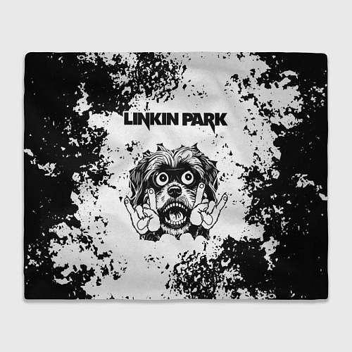 Плед Linkin Park - рок пес / 3D-Велсофт – фото 1
