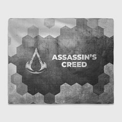 Плед флисовый Assassins Creed - grey gradient по-горизонтали, цвет: 3D-велсофт