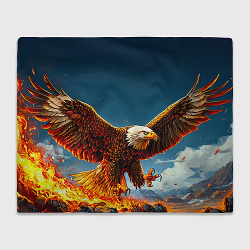 Плед Парящий над огнем орел / 3D-Велсофт – фото 1