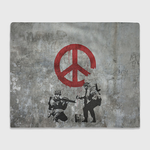 Плед Banksy - peace / 3D-Велсофт – фото 1
