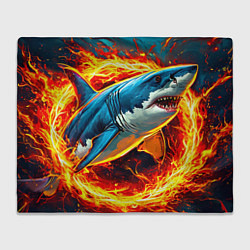 Плед Акула в кольце огня