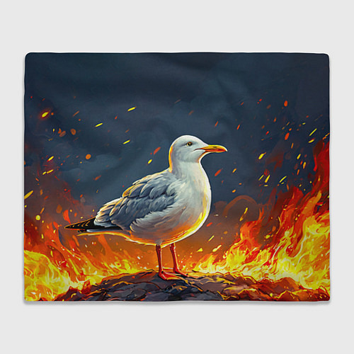 Плед Чайка в огне / 3D-Велсофт – фото 1