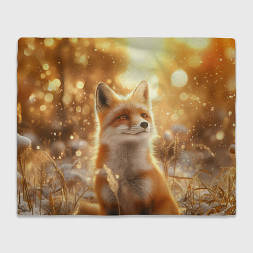 Плед Рыжая лисица в лесу / 3D-Велсофт – фото 1