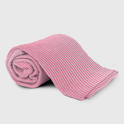 Плед флисовый Полосатый розовый текстурный, цвет: 3D-велсофт — фото 2