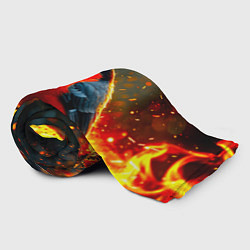 Плед флисовый Снегирь в огне, цвет: 3D-велсофт — фото 2