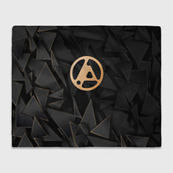 Плед флисовый Linkin Park 2024 golden poly, цвет: 3D-велсофт