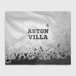 Плед флисовый Aston Villa - white gradient посередине, цвет: 3D-велсофт