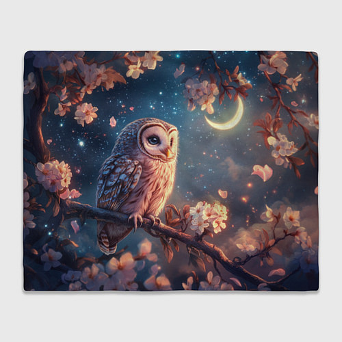 Плед Сова и месяц / 3D-Велсофт – фото 1