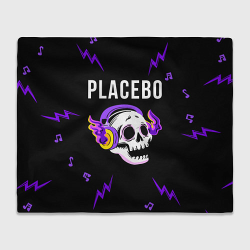 Плед Placebo неоновый череп / 3D-Велсофт – фото 1