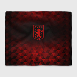 Плед флисовый Aston Villa red poly, цвет: 3D-велсофт