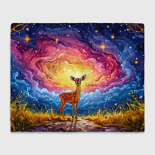 Плед Олень и космическое небо / 3D-Велсофт – фото 1