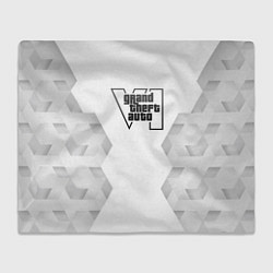 Плед флисовый GTA6 white poly, цвет: 3D-велсофт