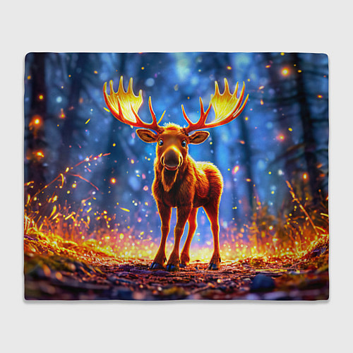 Плед Лосенок в лесу / 3D-Велсофт – фото 1