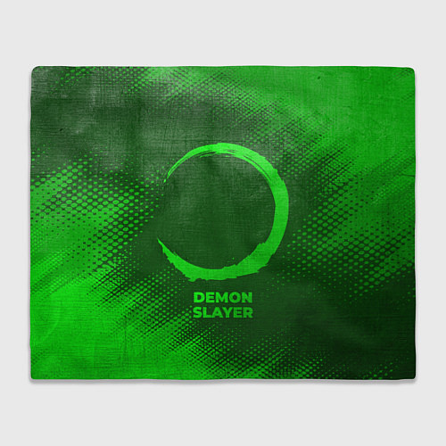 Плед Demon Slayer - green gradient / 3D-Велсофт – фото 1