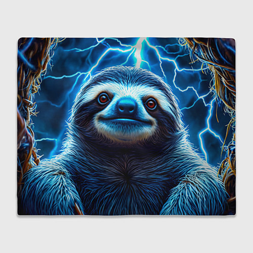 Плед Ленивец в разрядах молний / 3D-Велсофт – фото 1