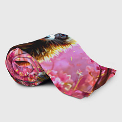 Плед флисовый Росомаха в розовом лесу, цвет: 3D-велсофт — фото 2