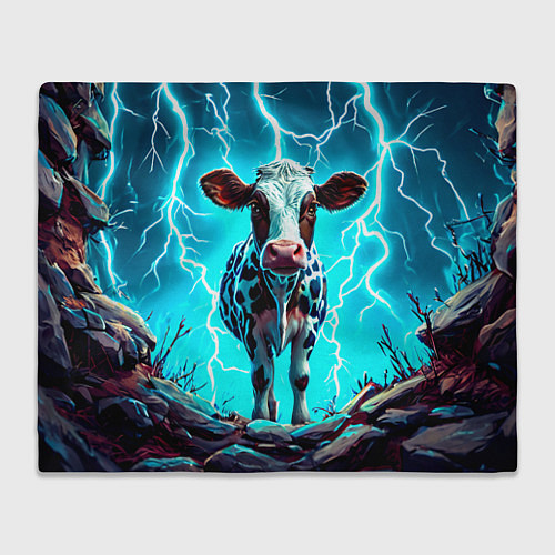 Плед Корова в разрядах молнии / 3D-Велсофт – фото 1