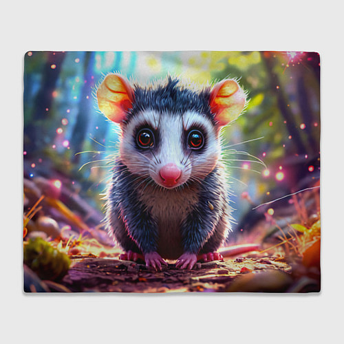 Плед Опоссум в лесу / 3D-Велсофт – фото 1