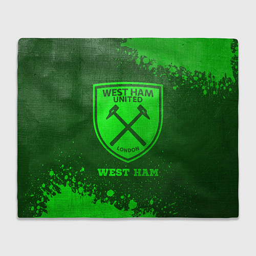 Плед West Ham - green gradient / 3D-Велсофт – фото 1