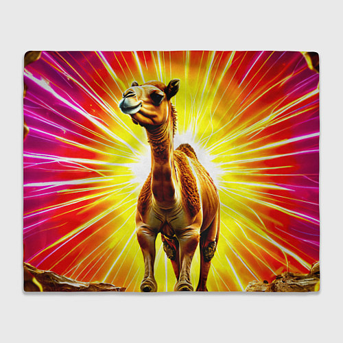 Плед Верблюд в ярких лучах / 3D-Велсофт – фото 1