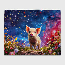 Плед Поросенок и звездное небо