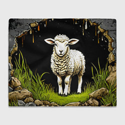 Плед Овечка на черном