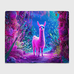 Плед Лама в розовом