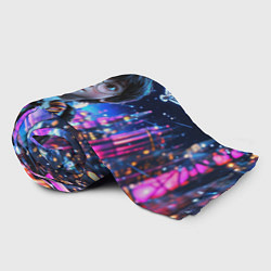 Плед флисовый Гарри Поттер и мегаполис, цвет: 3D-велсофт — фото 2