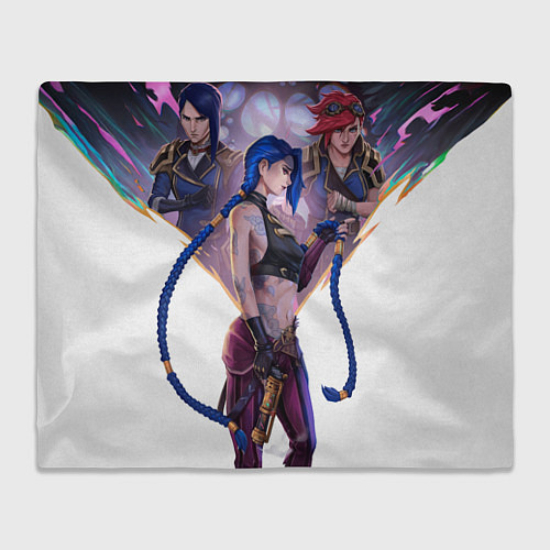 Плед Джинкс Вай и Кейтлин из Аркейн / 3D-Велсофт – фото 1