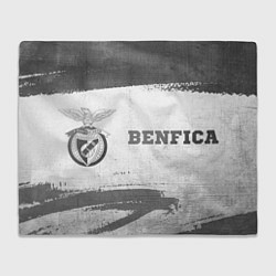 Плед флисовый Benfica - white gradient по-горизонтали, цвет: 3D-велсофт