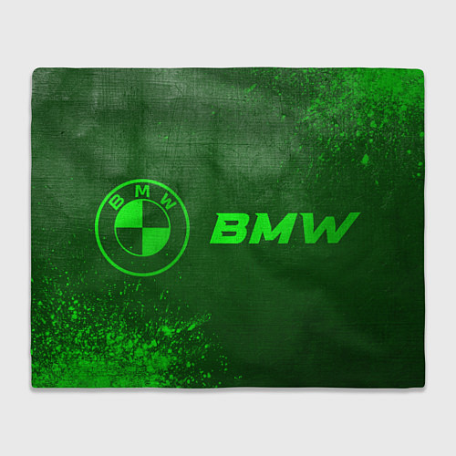 Плед BMW - green gradient по-горизонтали / 3D-Велсофт – фото 1