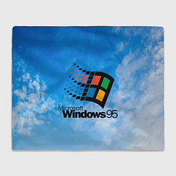 Плед флисовый Windows 95 logo, цвет: 3D-велсофт