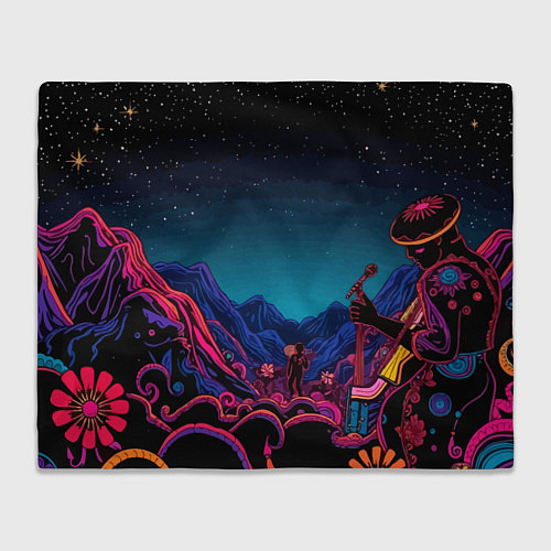 Плед Psychedelic music art / 3D-Велсофт – фото 1