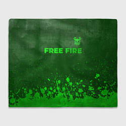 Плед флисовый Free Fire - green gradient посередине, цвет: 3D-велсофт