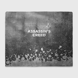 Плед флисовый Assassins Creed - grey gradient посередине, цвет: 3D-велсофт