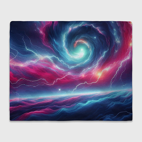Плед Spiral neon galaxy - ai art fantasy / 3D-Велсофт – фото 1